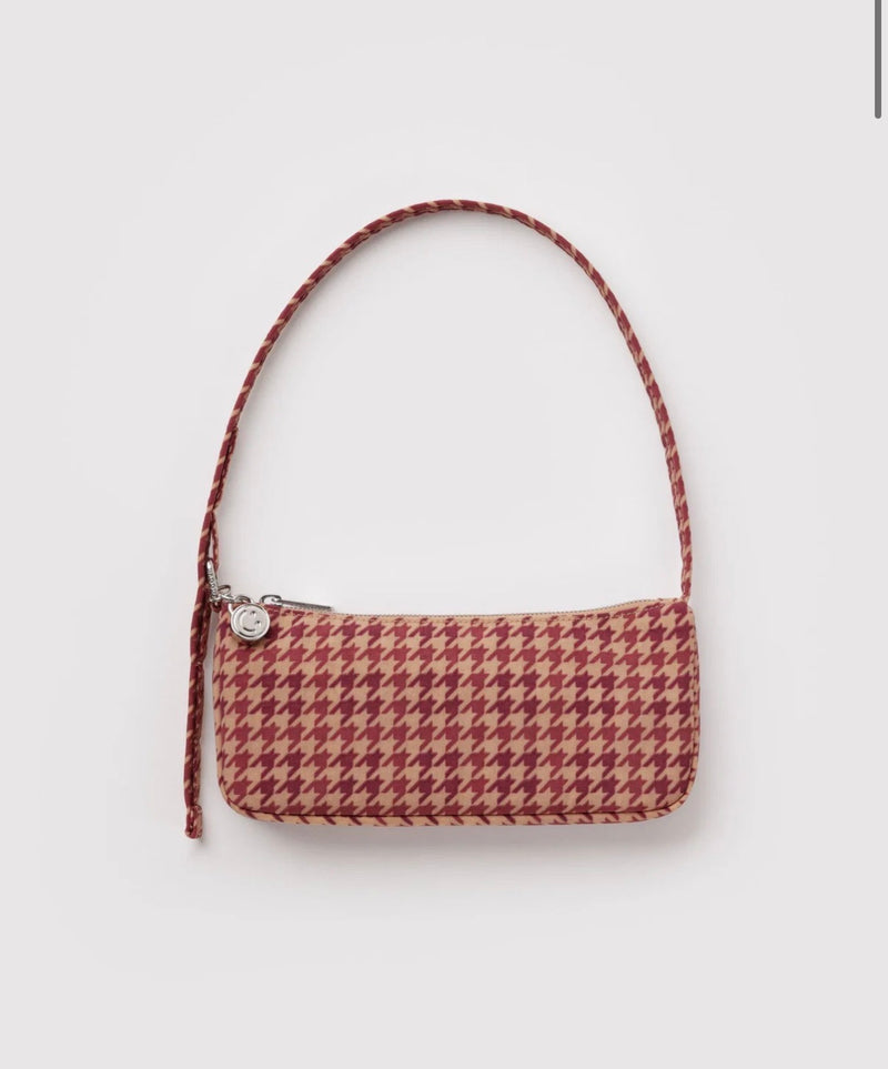 Baggu Nylon Pochette - Tan Houndstooth