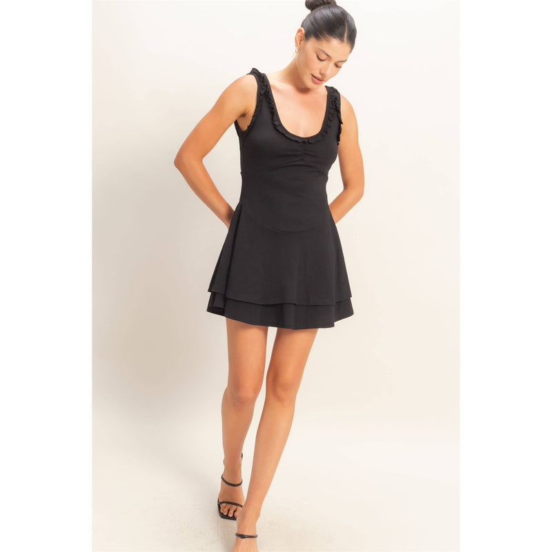HYFVE Ruffled Scoop Neck Dress