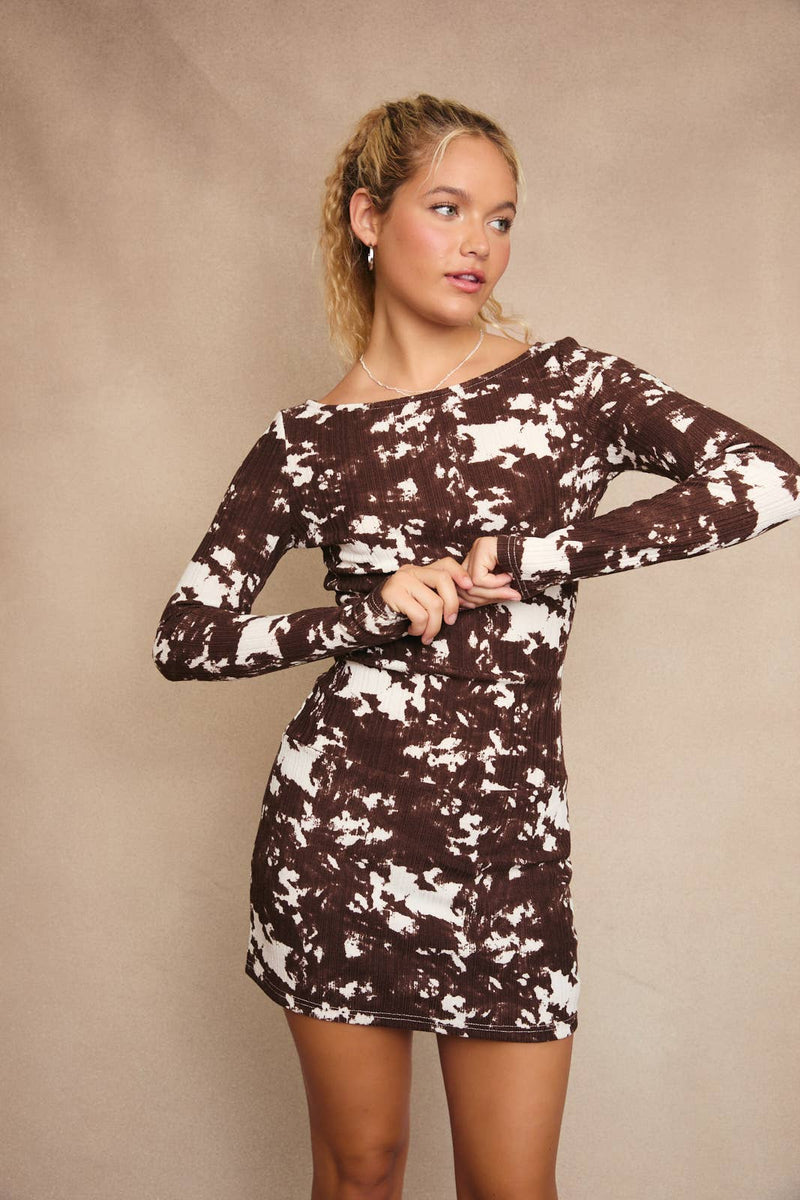 Le Lis BOAT NECK LOW WAIST KNIT DRESS