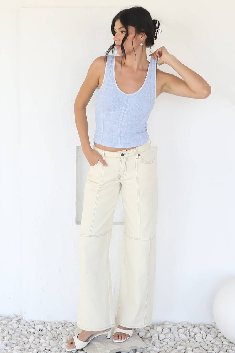 Nikibiki Vintage Reversible Textured Top