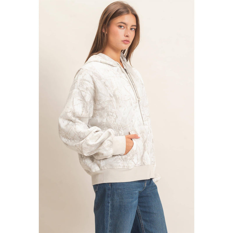 HYFVE Tree Camouflage Zip-Up Hoodie