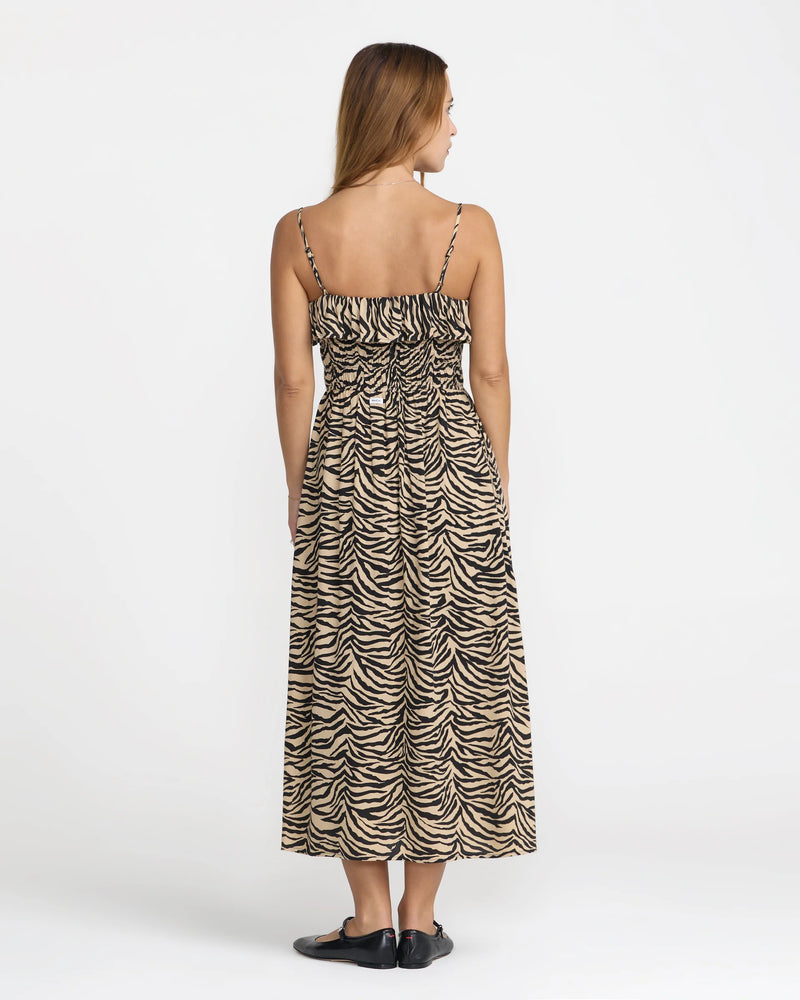 RVCA Zed Midi Dress Light Tan