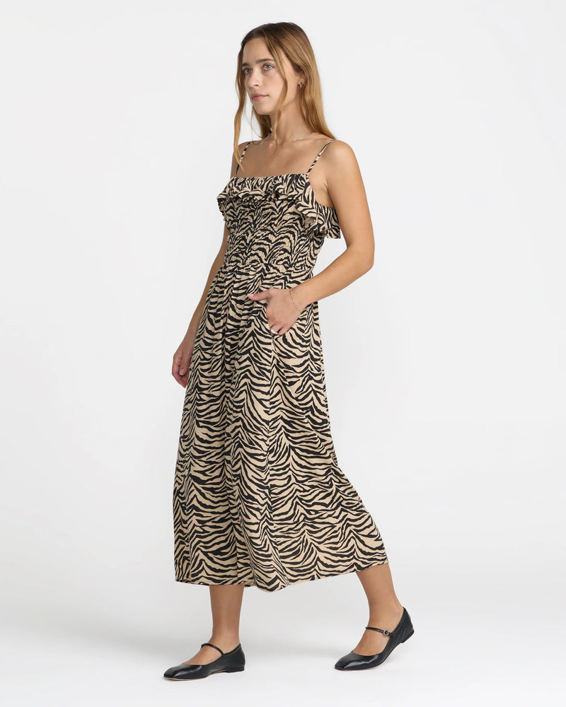 RVCA Zed Midi Dress Light Tan