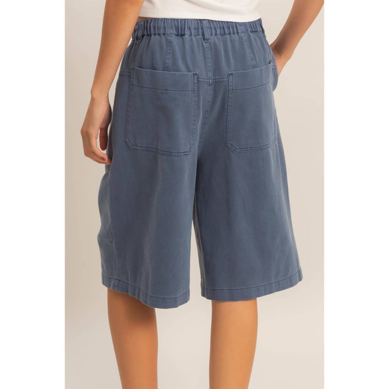 HYFVE Drawstring Waist Wide Leg Jorts