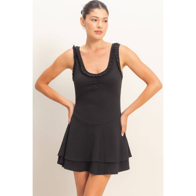 HYFVE Ruffled Scoop Neck Dress