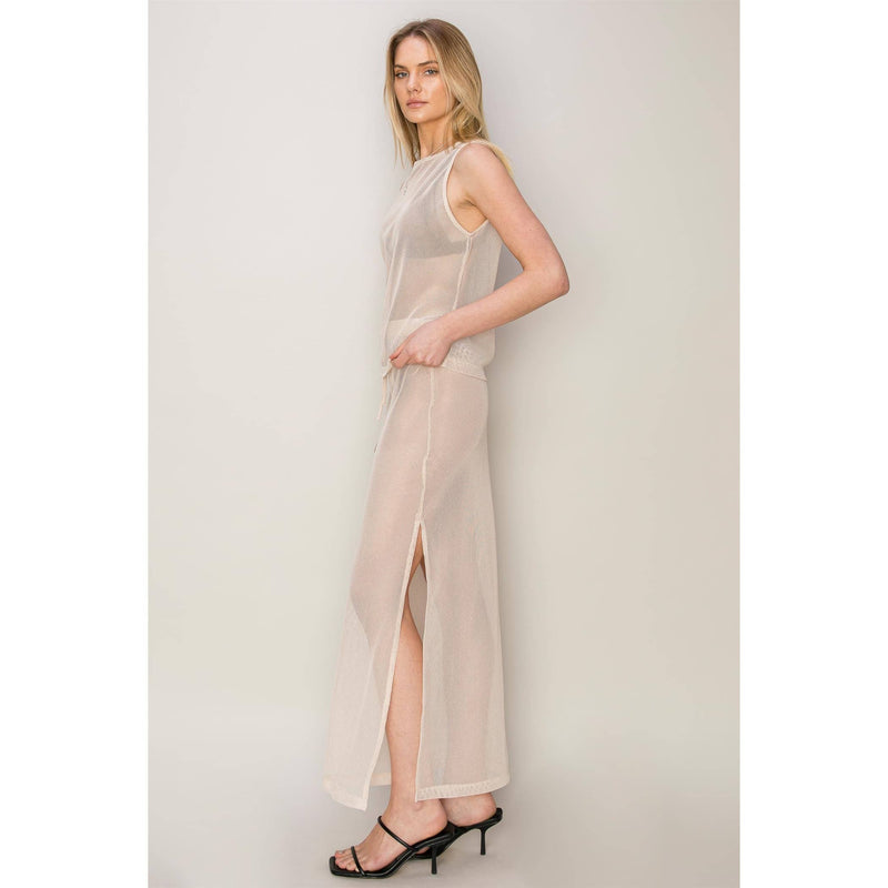 HYFVE Metallic Knit Skirt
