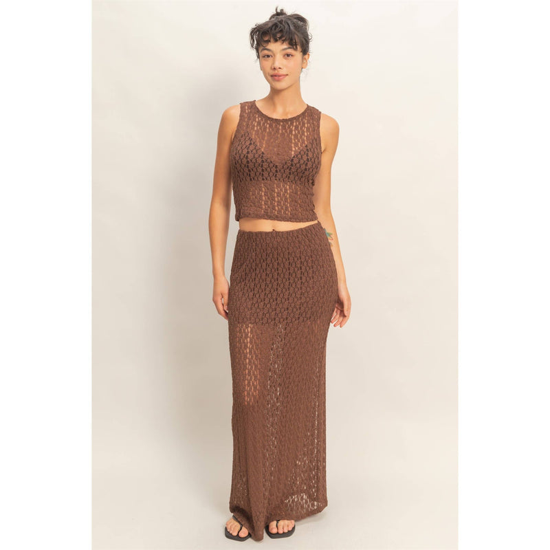 HYFVE Round Neck Lace Top
