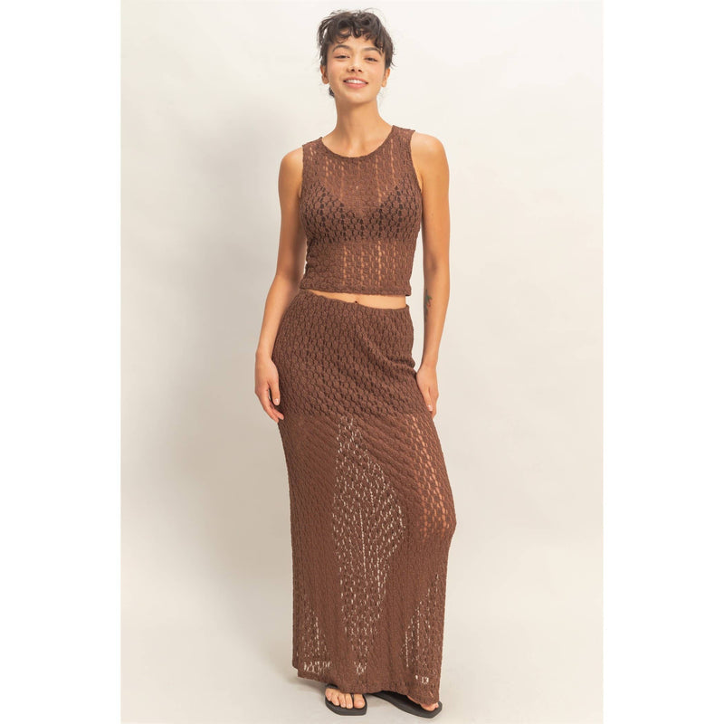 HYFVE Round Neck Lace Top