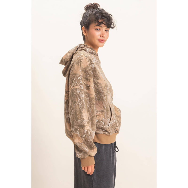 HYFVE Tree Camouflage Hoodie With Kangaroo Pocket