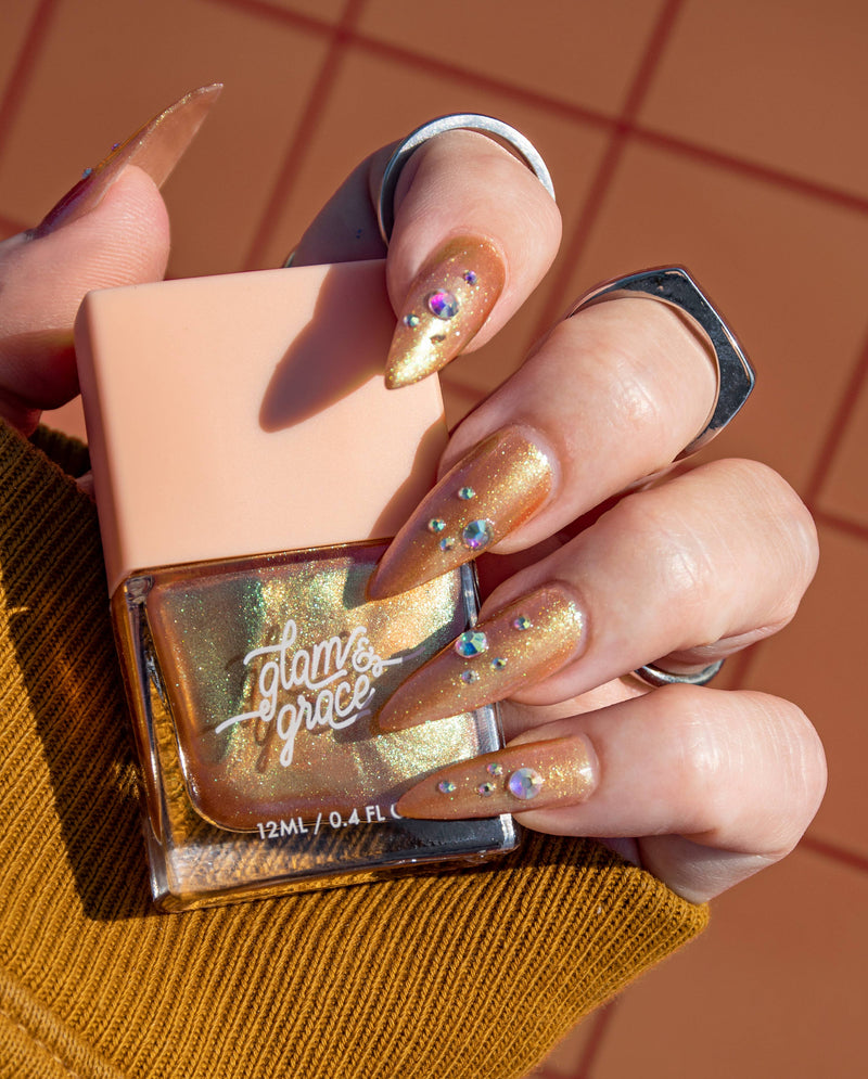 Glam & Grace Non-Toxic Nail Polish - Honey Mustard