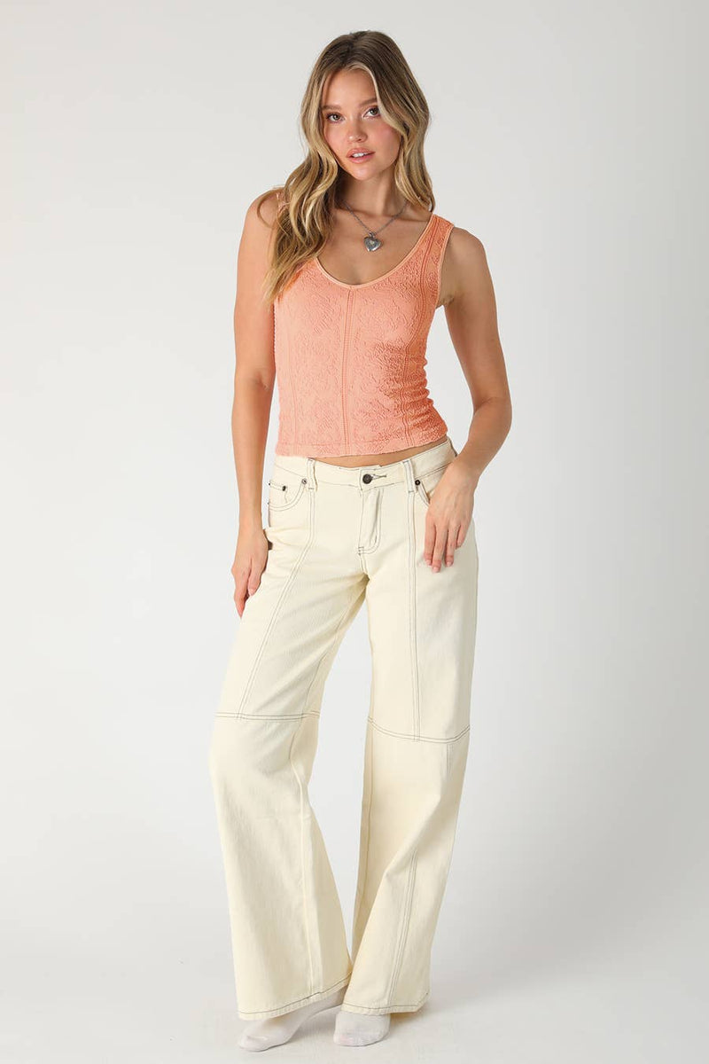 Nikibiki Vintage Reversible Textured Top