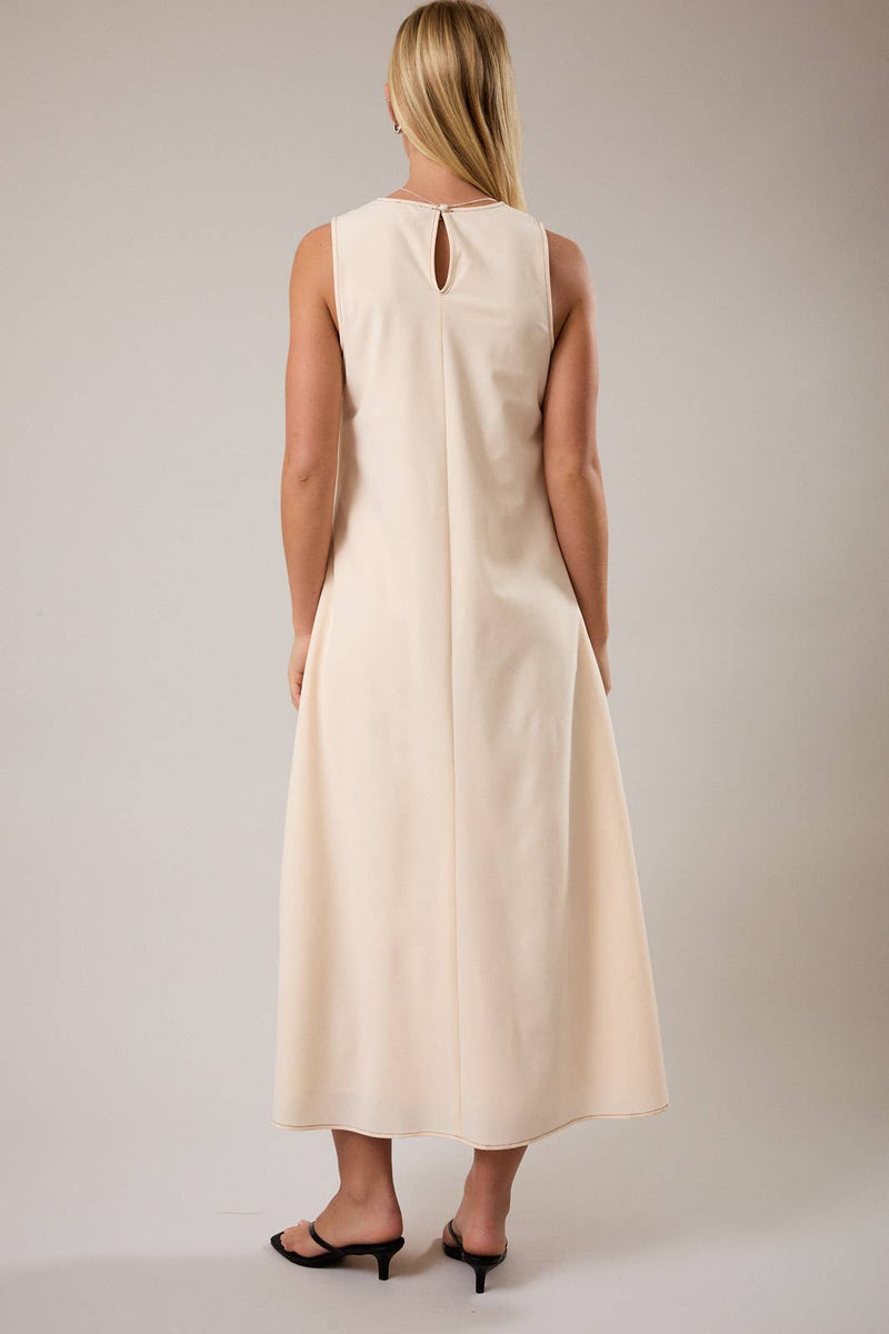 Le Lis ROUND NECK SLEEVELESS MAXI DRESS