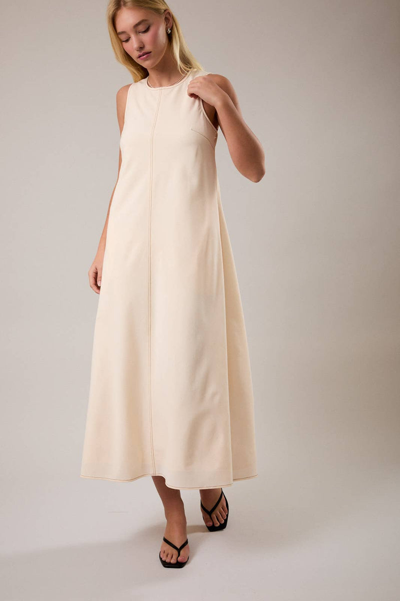 Le Lis ROUND NECK SLEEVELESS MAXI DRESS
