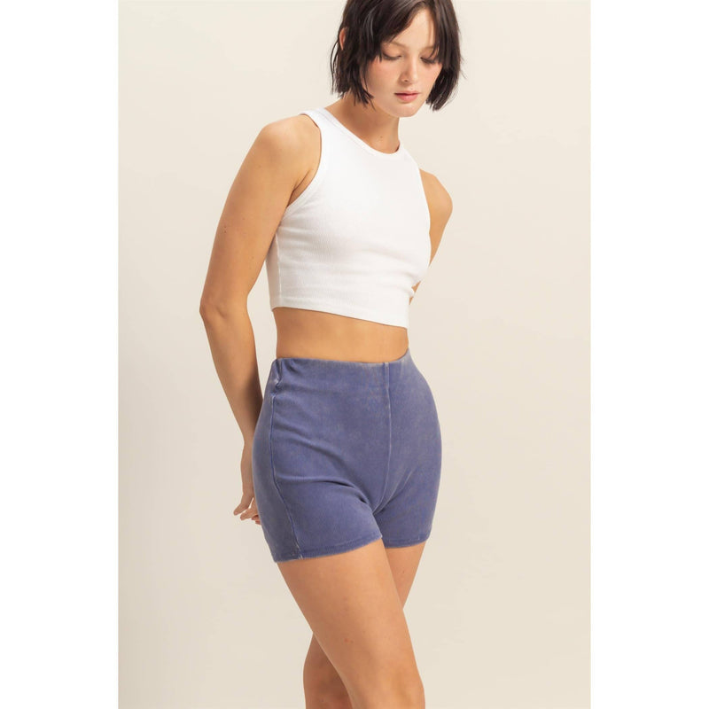 HYFVE High Waist Ribbed Fitted Biker Shorts