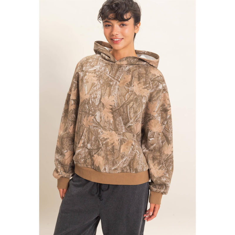 HYFVE Tree Camouflage Hoodie With Kangaroo Pocket