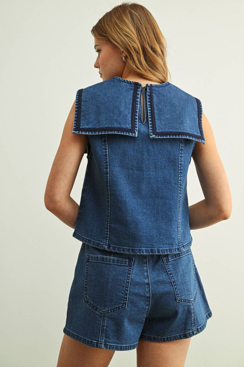MIOU MUSE STRETCH DENIM SHORTS