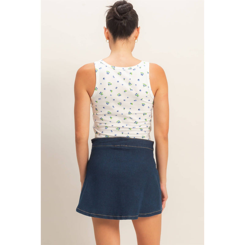 HYFVE Scoop Neck Blueberry Print Tank