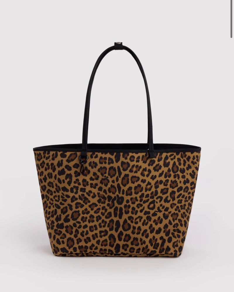 BAGGU LARGE REVERSIBLE TOTE - LEOPARD MIX