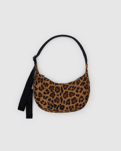 Baggu Small Nylon Crescent Leopard