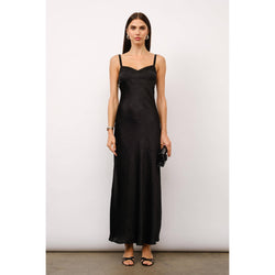 Loucia Haisley Textured Satin Maxi Slip Dress
