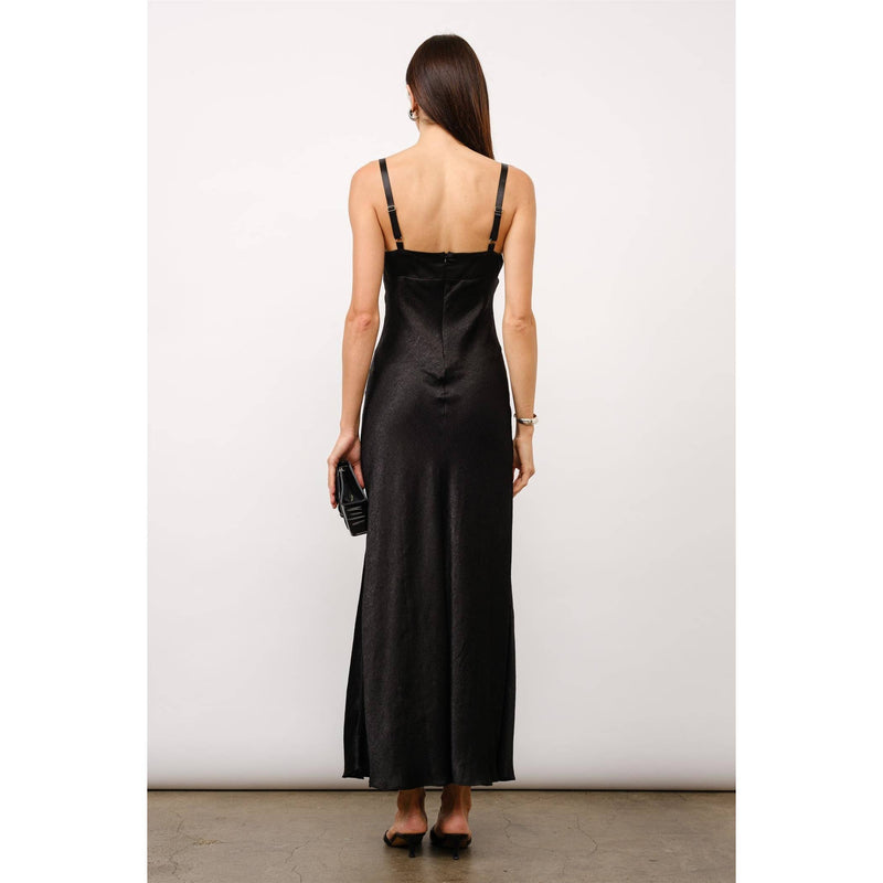 Loucia Haisley Textured Satin Maxi Slip Dress