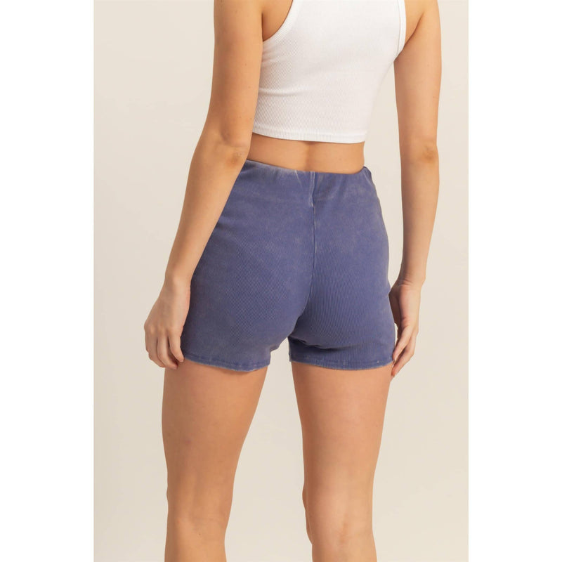 HYFVE High Waist Ribbed Fitted Biker Shorts