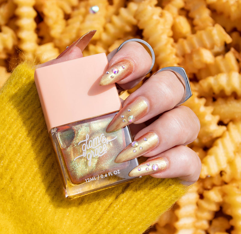 Glam & Grace Non-Toxic Nail Polish - Honey Mustard
