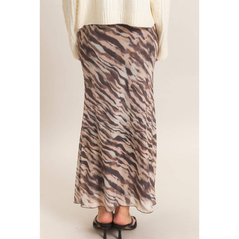 HYFVE Printed Mesh Maxi Skirt