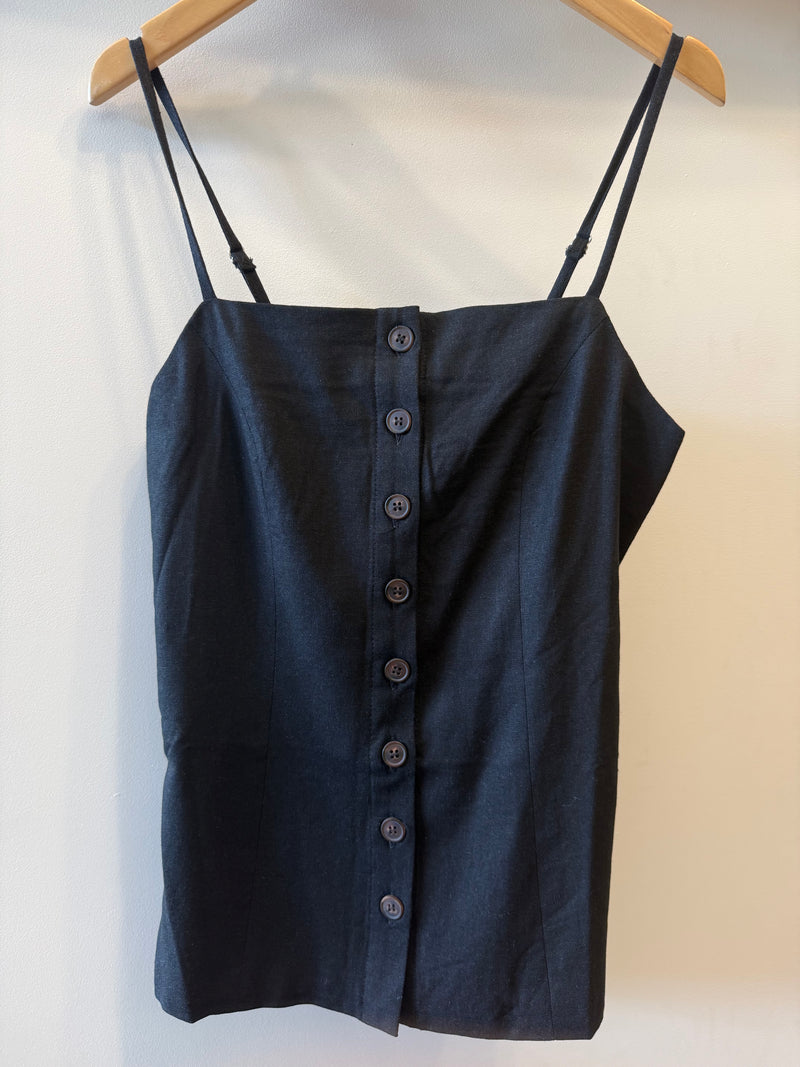 The Workshop Linen Button Down Tank