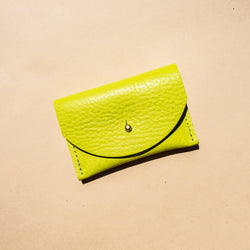 Primecut Cardholder - Chartreuse Leather