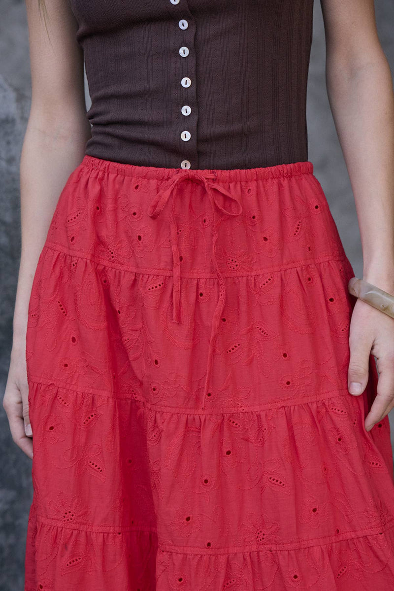 Raisonnel Brown Button Up Tank