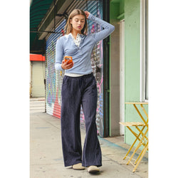 HYFVE Pinstripe Elastic Waist Sweatpants