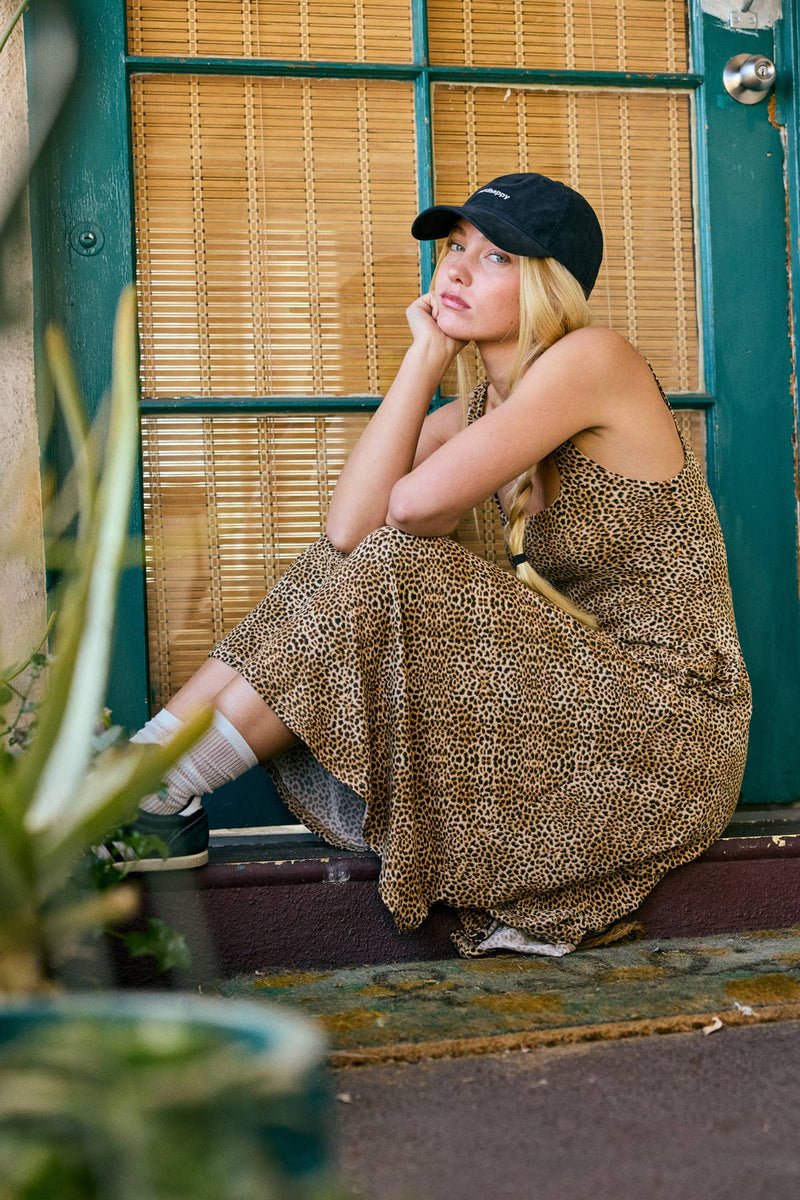 Lara Daisy Inc. Square Neck Fit and Flare Jersey Midi Dress