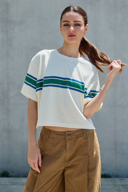 Raisonnel Retro Stripe Boxy Tee