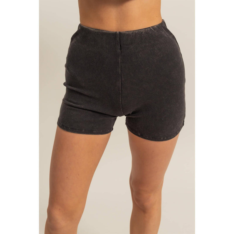 HYFVE High Waist Ribbed Fitted Biker Shorts
