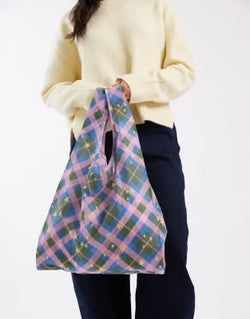 Baggu Standard Bag Green Star Plaid
