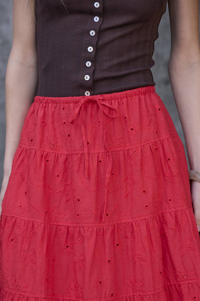 Raisonnel Brown Button Up Tank