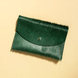 Primecut Envelope Pouch - Kelp Hair on Hide