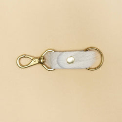 Primecut Keychain - White Hair on Hide