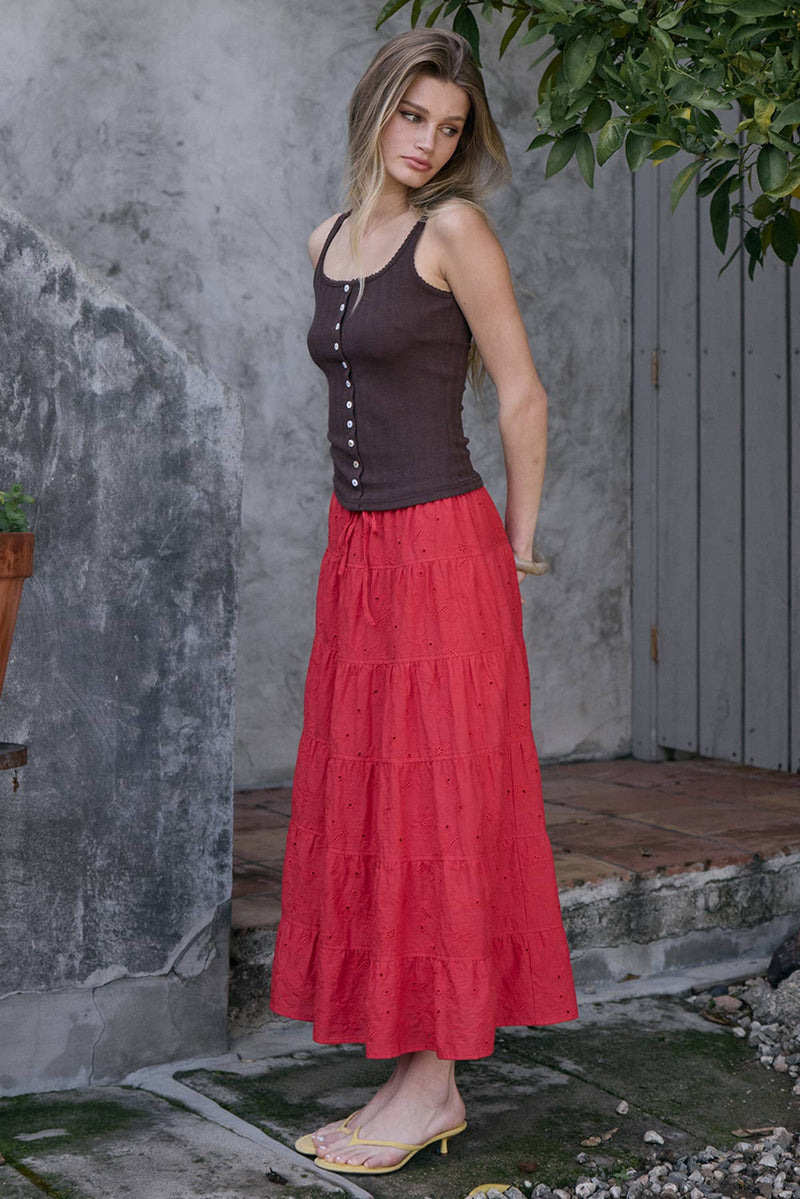 Raisonnel Brown Button Up Tank