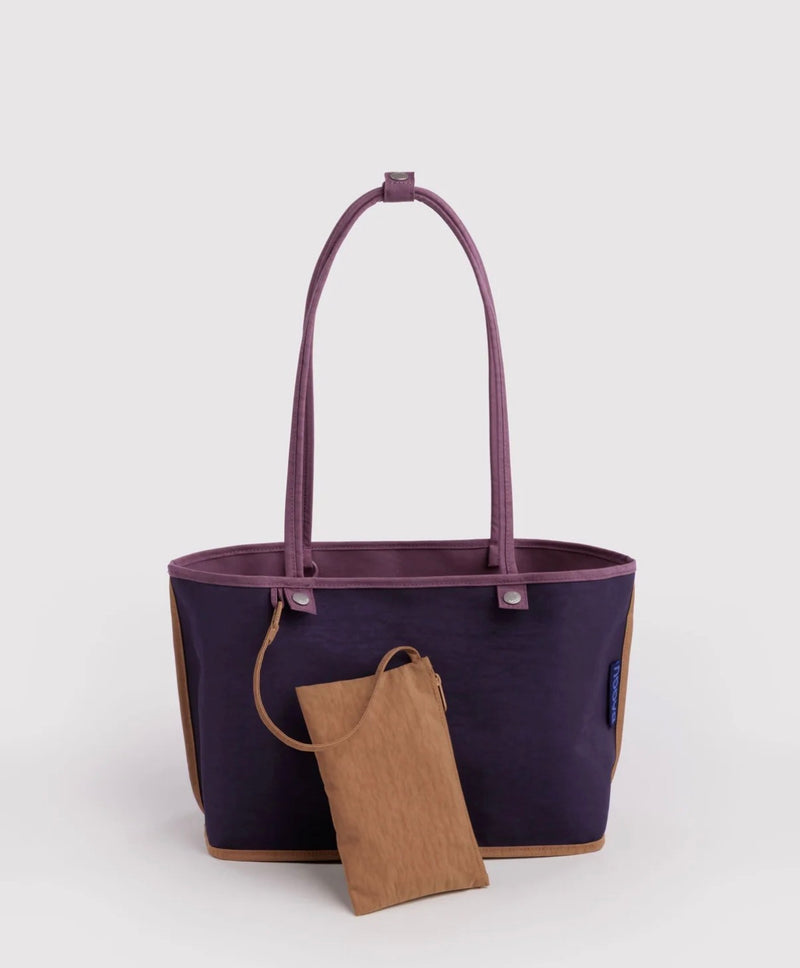 BAGGU MEDIUM NYLON REVERSIBLE TOTE - WILD PLUM MIX