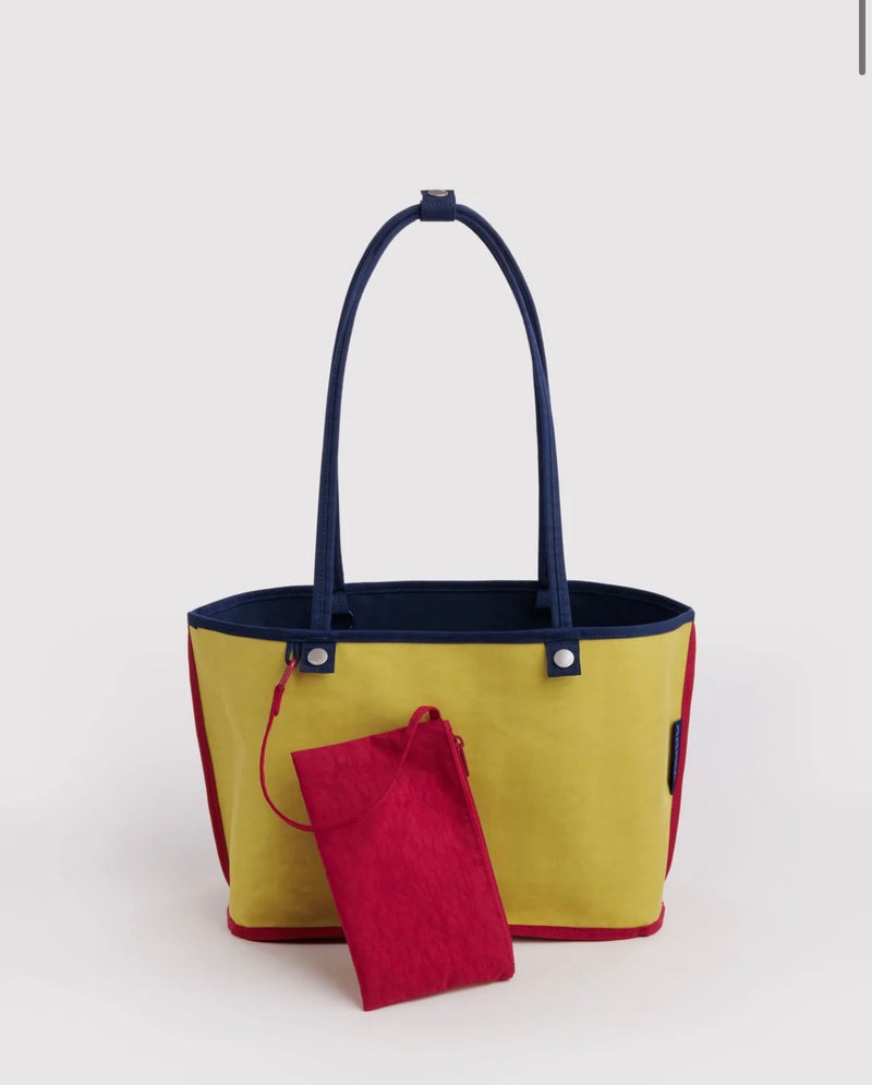 BAGGU MEDIUM NYLON REVERSIBLE TOTE - NAVY MIX