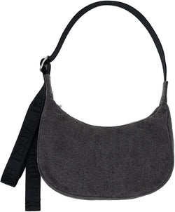 Baggu Small Denim Crescent Washed Black Denim