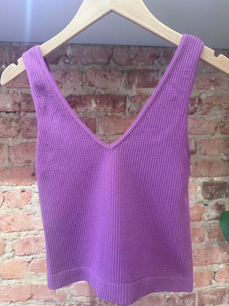 Nikibiki Reversible Ribbed Crop Tank