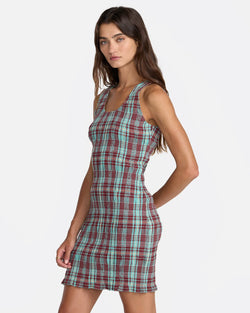 RVCA Isla Dress in Aqua Haze