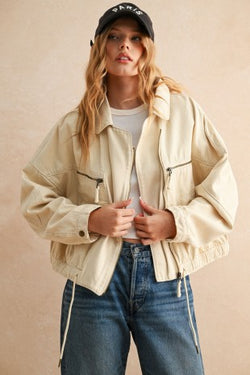 Miou Muse Canvas Moto Jacket
