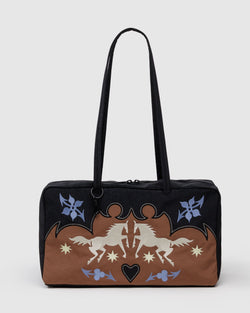Baggu Medium Nylon Bowler Bag Western Appliqué