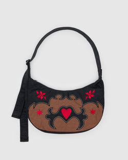 Baggu Medium Nylon Crescent Bag Western Appliqué