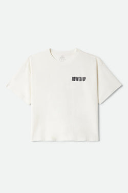 Brixton Revved Up Boxy Crew T-Shirt in Off White