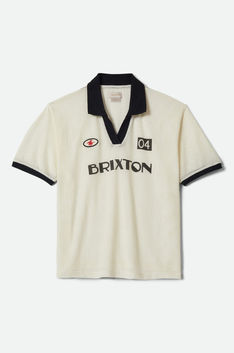 Brixton Varsity T-Shirt in Off White/Black